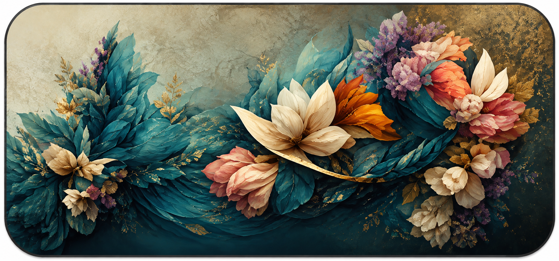 Floral Harmony Desk Mat