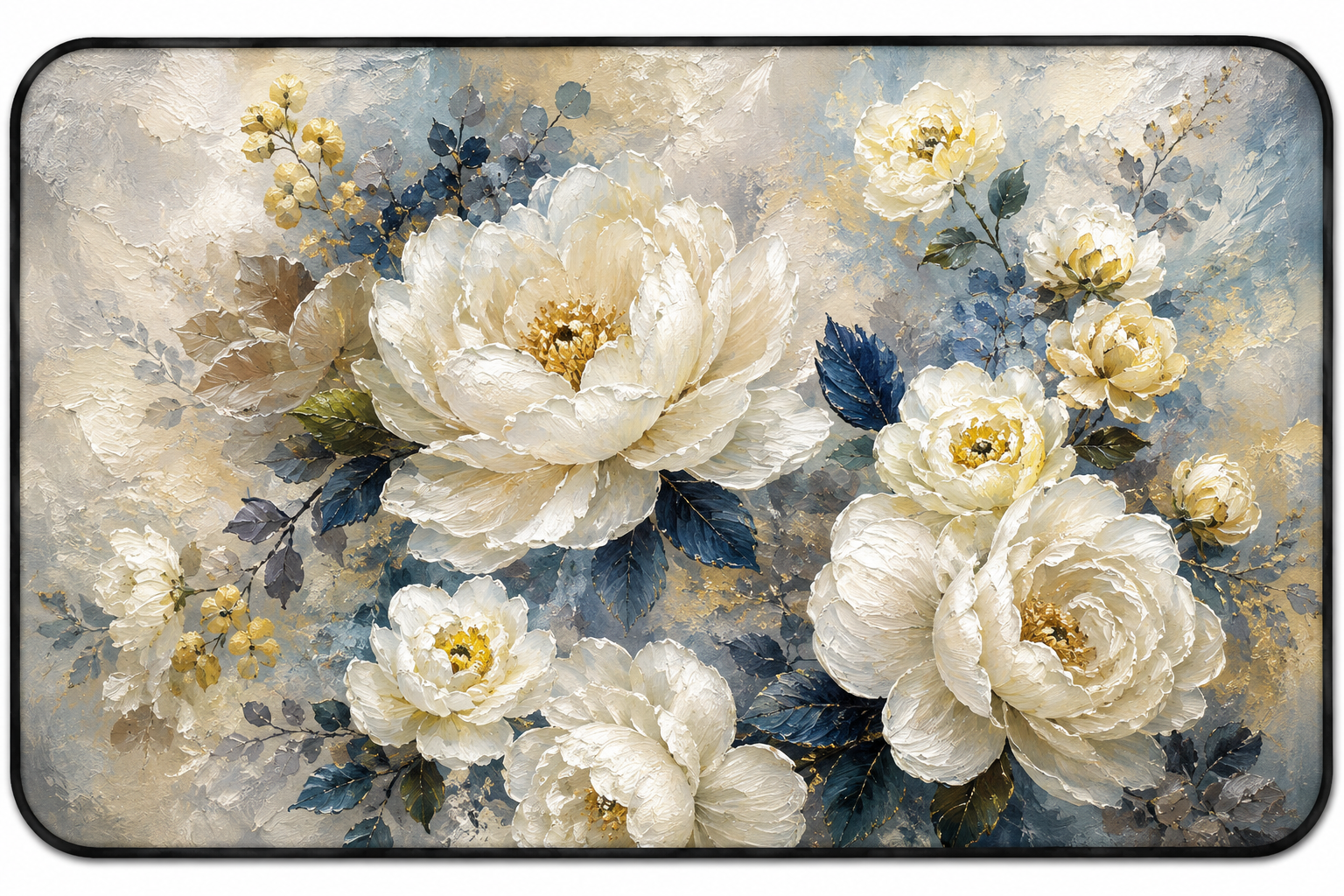 Ivory Blossom Desk Mat