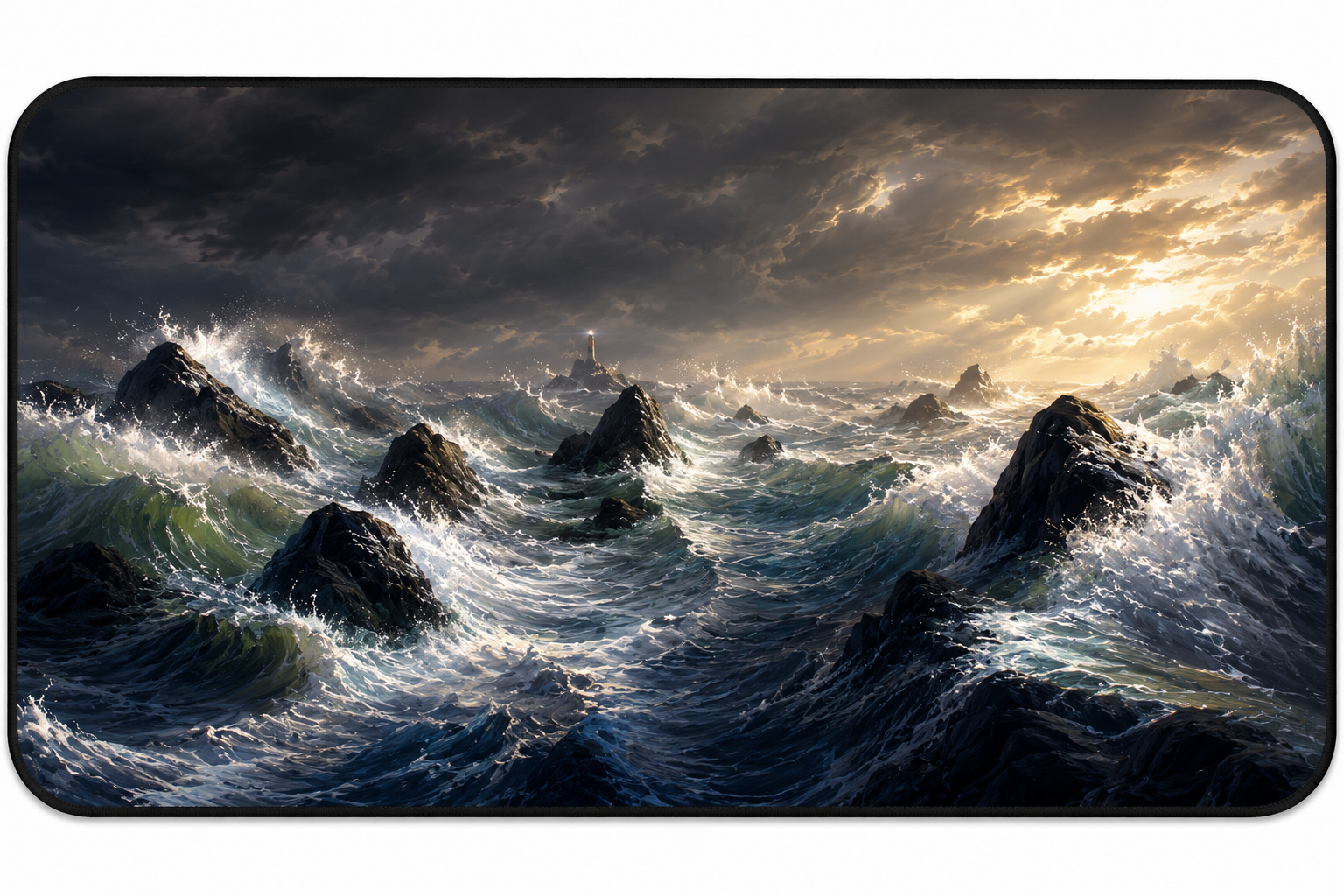 Stormy Ocean Desk Mat
